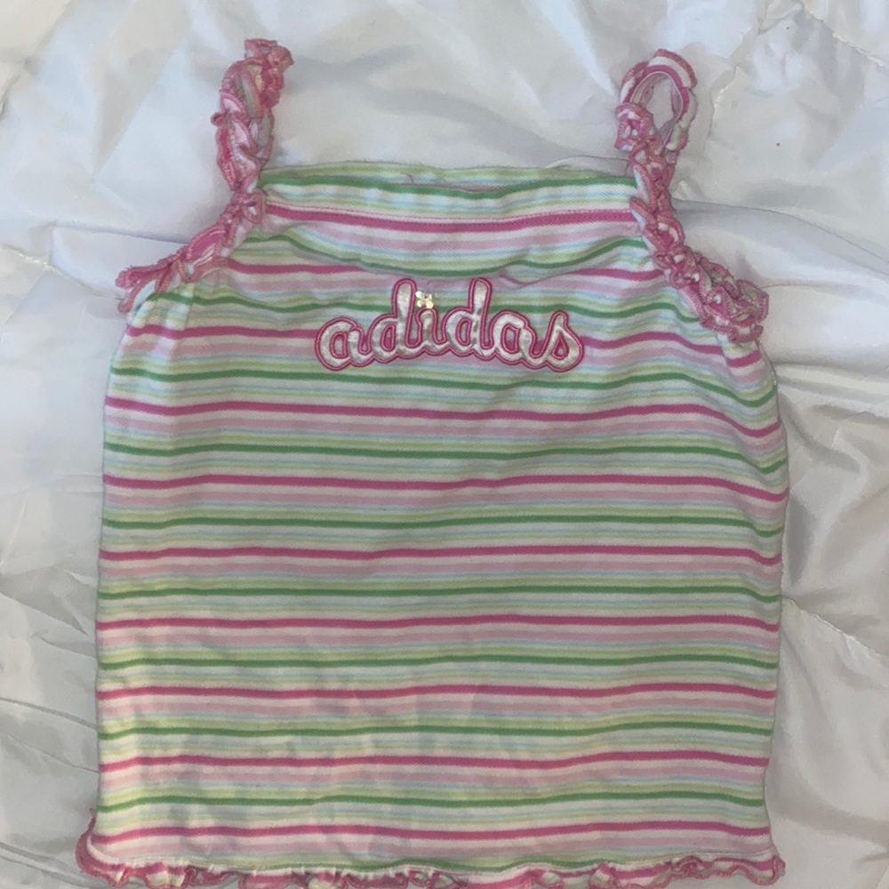 Lettuce cut tank top, adidas.